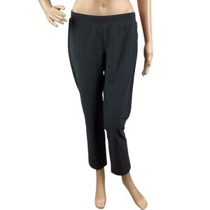 Eileen Fisher Black Straight Leg Ankle Pants Viscose Blend Pull-On Small